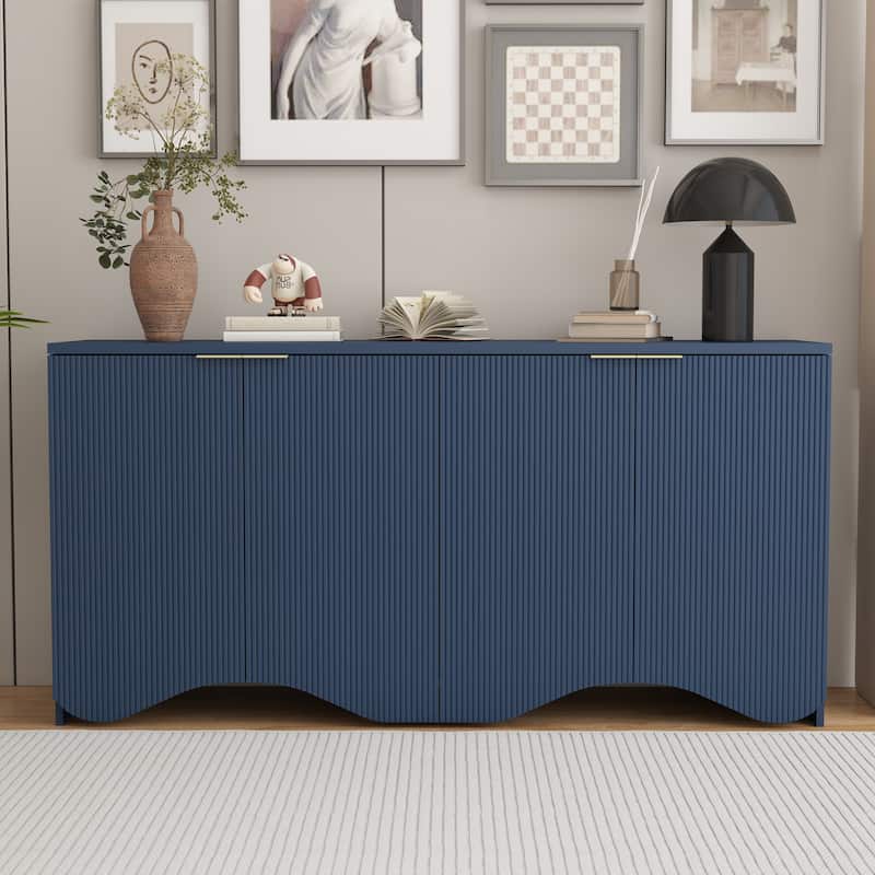 Four-Door Cabinet - Navy Blue
