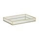 preview thumbnail 4 of 15, Veldra Gold Rectangular Fluted Glass Tray