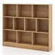preview thumbnail 2 of 21, 41 inches Wooden Toy Storage Organizer with 10 Cubes for Kids - 47.5" x 9.5" x 41" (L x W x H)