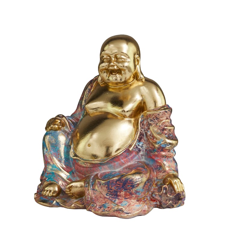 Multi Colored Resin Buddha Sculpture