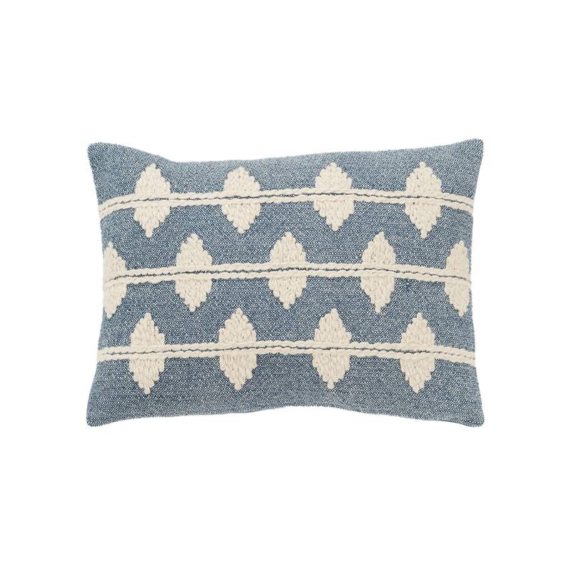 Rizzy Home Traditional Pillow Cover - 14"x20" - Blue