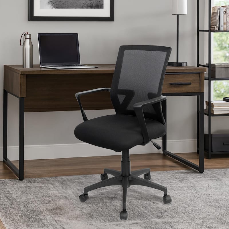 Modern Designs Black Adjustable Mesh Office Chair With Lumbar Support - Black