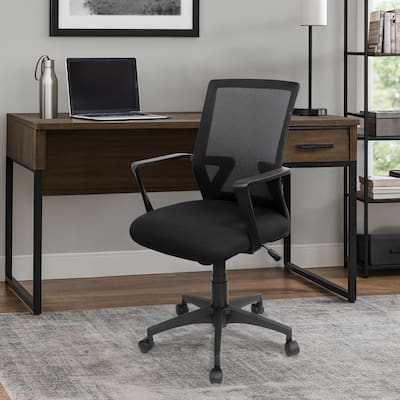 Modern Designs Black Adjustable Mesh Office Chair With Lumbar Support