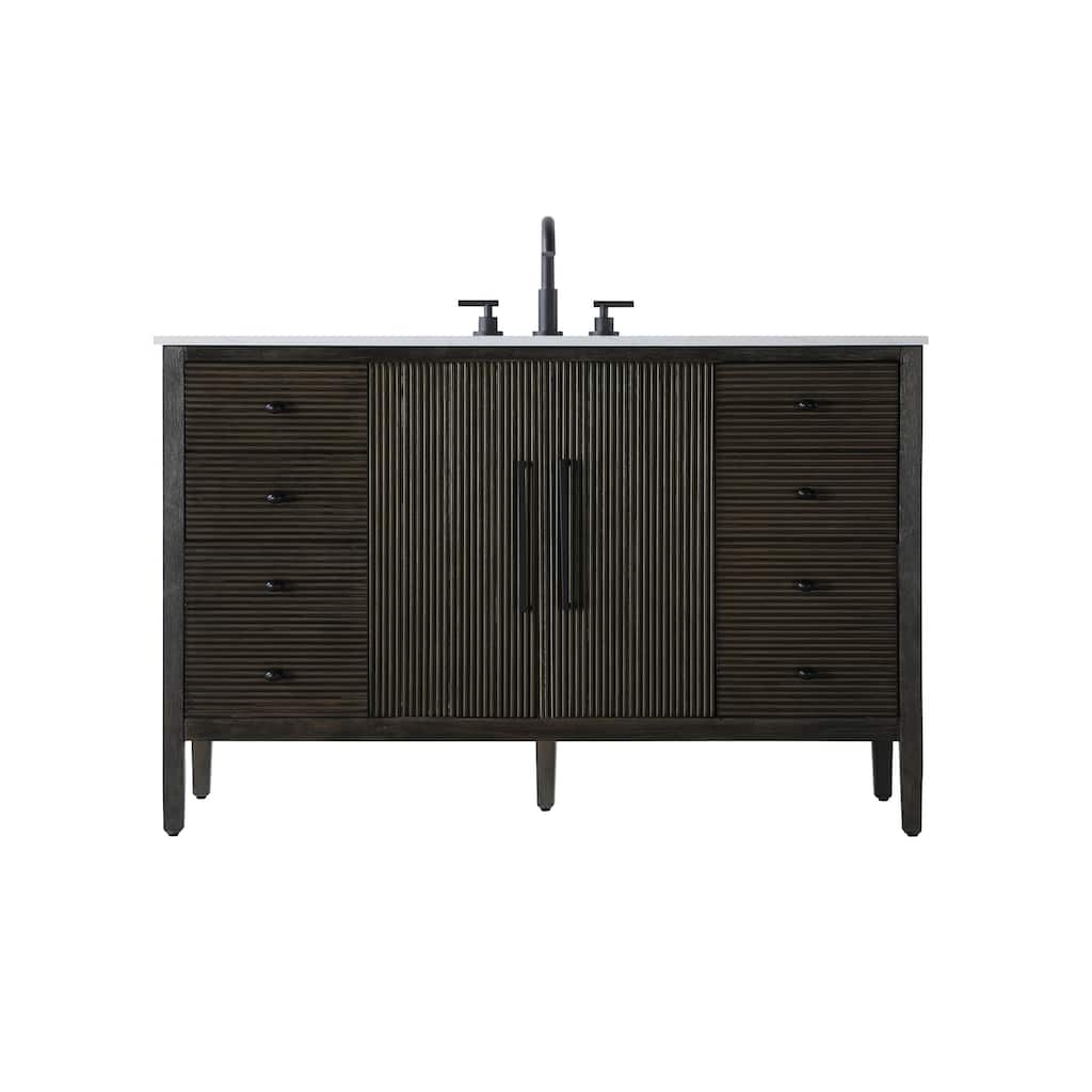 Elegant Lighting VF29654 Blakely 54" Free Standing Single Basin Vanity