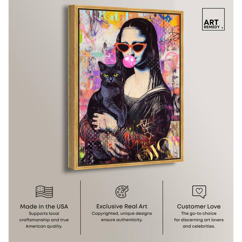 Classical Gal and Her Companion Canvas by Art Remedy