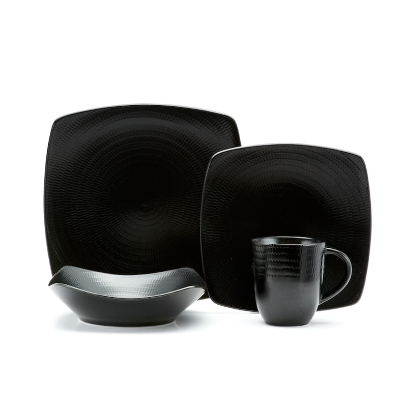 Red Vanilla Black Rice Square Soup Bowl Set of 4