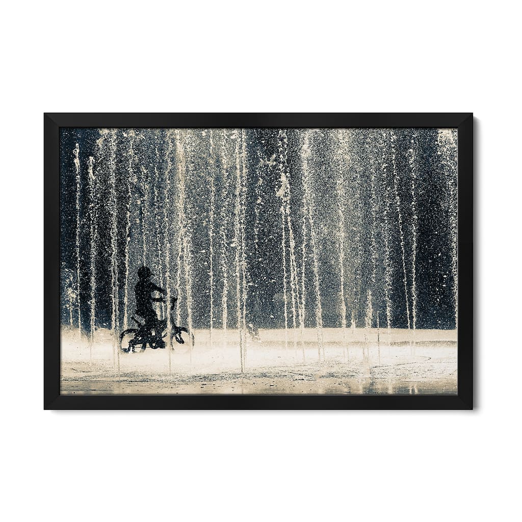 Ride Through The Drops Premium Framed Poster by Ehsan Razzazi