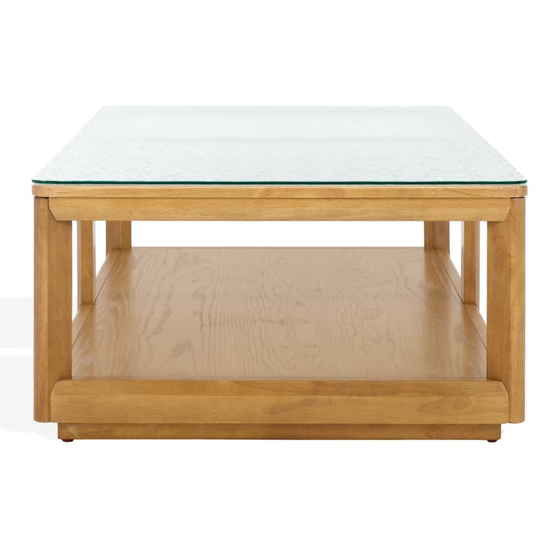 SAFAVIEH Couture Benecarlo Glass Top Coff Table - 55Wx28Dx15H
