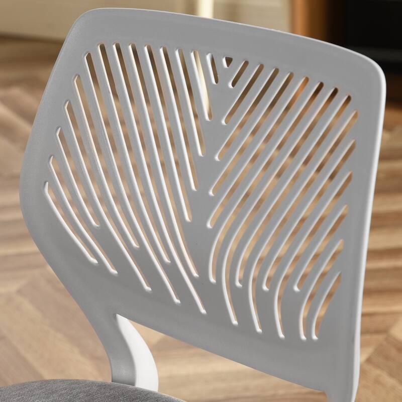 HomyLin Armless Swivel Kids Desk Chair with Mesh Padded Seating