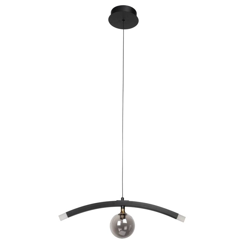Smoky Gray Glass Shade Creative LED Pendant Light