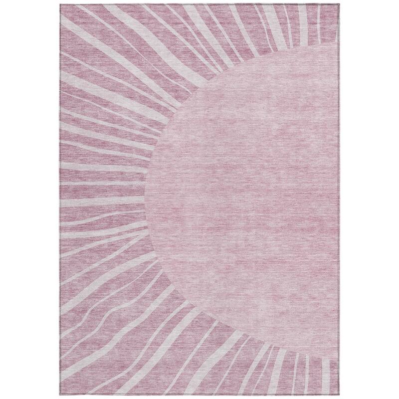 HomeRoots Abstract Transitional Rectangle Outdoor Rug