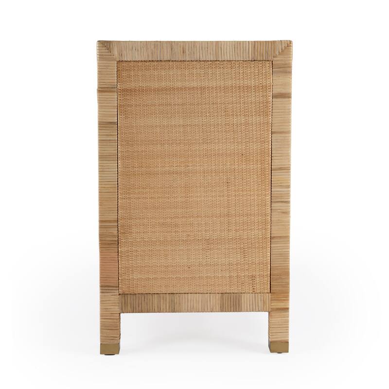 Corfu 6 Drawer Natural Raffia Double Dresser
