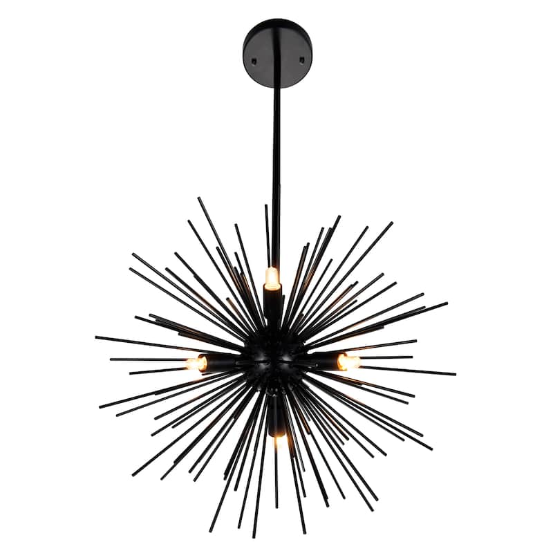 Savannah 6 Light Chandelier With Black Finish