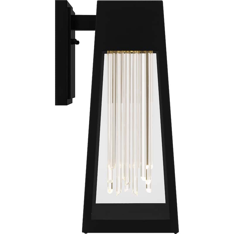 Guinn Integrated LED Matte Black Outdoor Wall Lantern