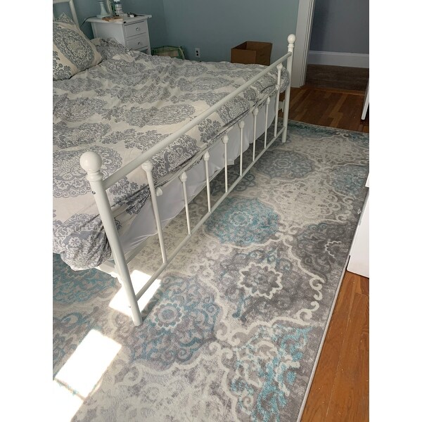Home Dynamix Boho Andorra Bohemian Damask Area Rug 9'2x12'5 Gray/Aqua Home Dynamix Boho Andorra Bohemian Damask Area Rug 9'2x12'5 Gray/Aqua