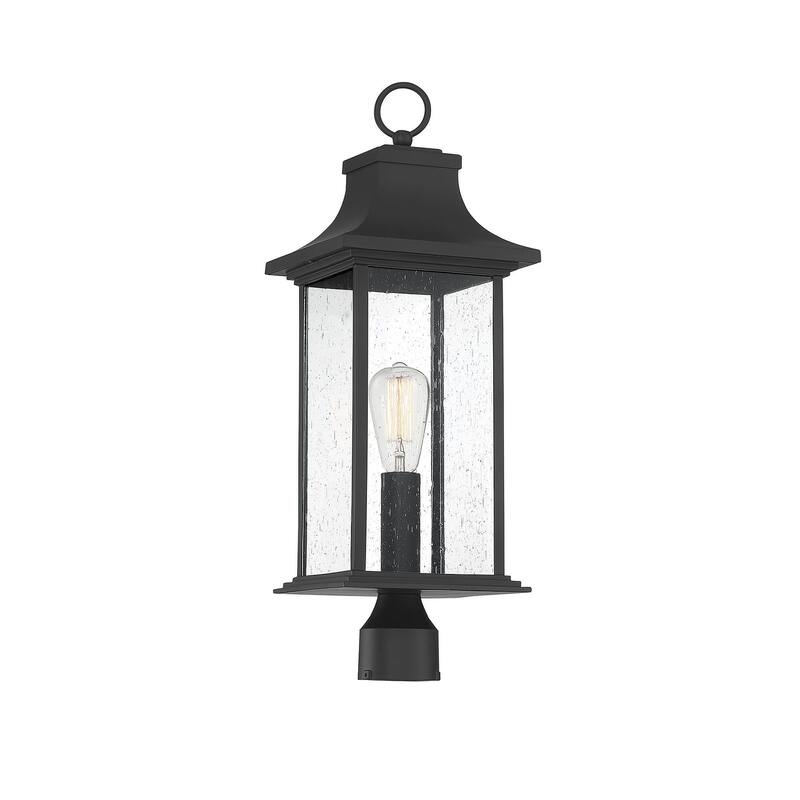 Hancock 1-Light Outdoor Post Lantern in Matte Black