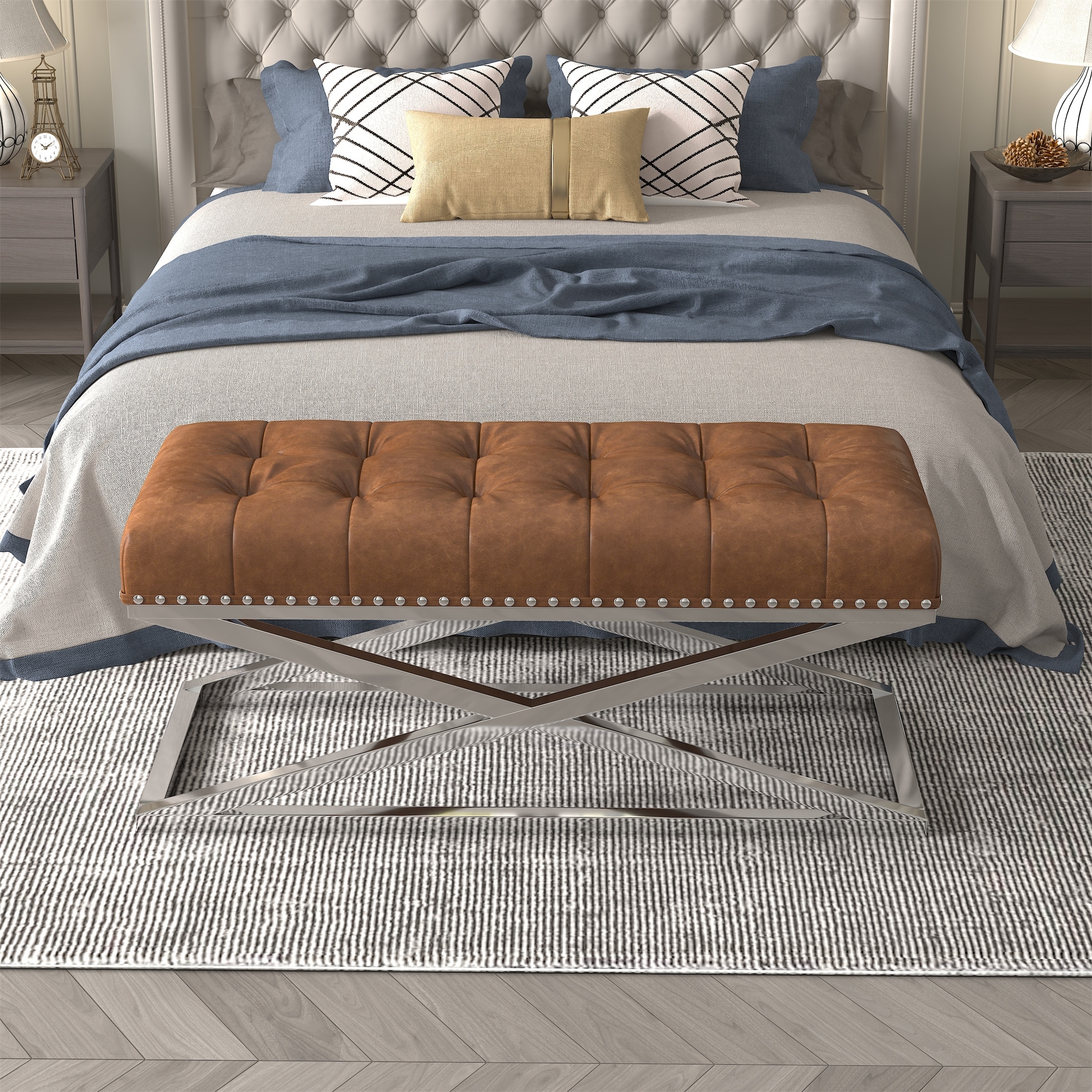 Vintage deals bed bench