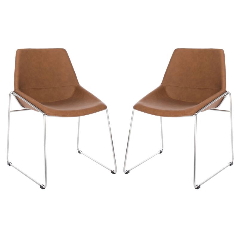 SAFAVIEH Oliva Mid Century Dining Chair (Set of 2) - 25" x 24" x 33.3" - 25" x 24" x 33.3" - 25Wx24Dx33H