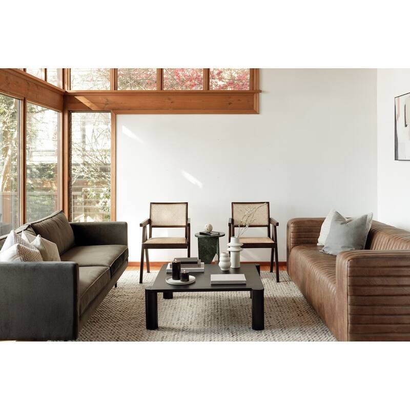 Aurelle Home Posy Modern Solid Oak Coffee Table