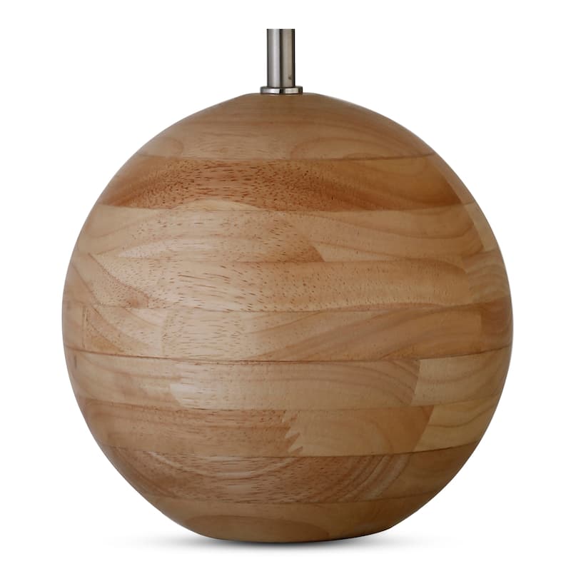 Aurelle Home Modern Wooden Sphere Table Lamp