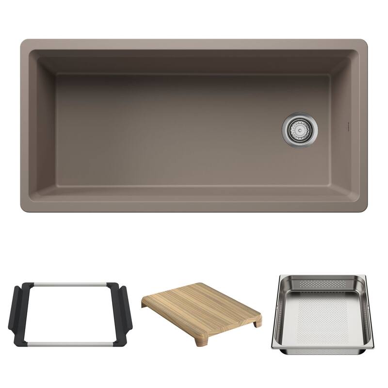 Blanco 443322 Inteos 39" Undermount Single Basin Granite Composite - Truffle