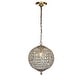 preview thumbnail 13 of 13, DancyHome 1/3-Light Retro Antique Bronze Crystal Globe Chandelier Small Sphere Pendant Light