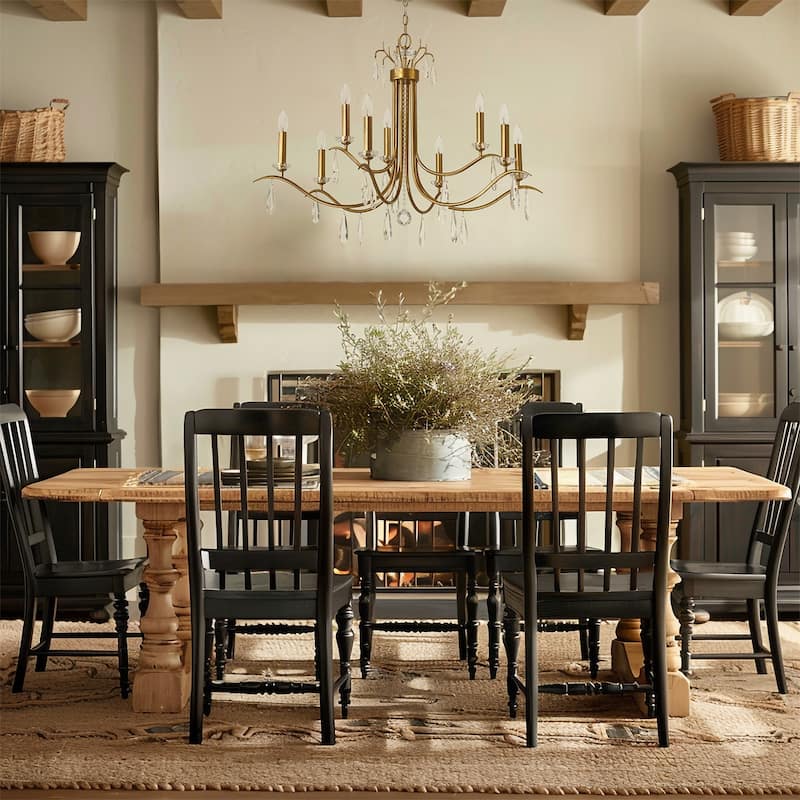 Rollins 9 Light Antique Gold Chandelier