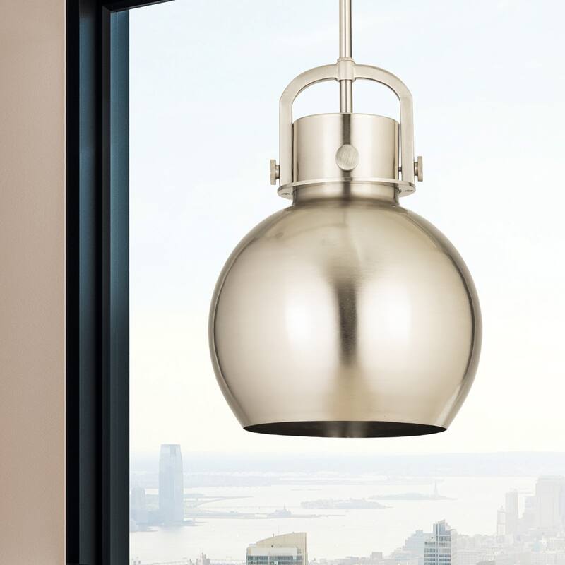 Innovations Lighting Newton Metal Sphere - 1 Light 10" Stem Hung Pendant