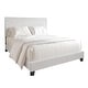 preview thumbnail 14 of 27, CraftPorch Corduroy 4-pieces Mid-Century Modern White Bed with Light Grey Furniture Bedroom Set