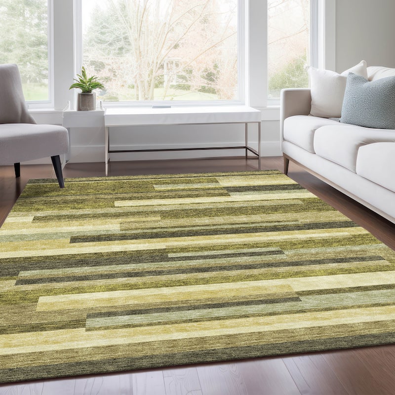 Premium Washable Super Soft Mosaic Stripe Mayfield Rug