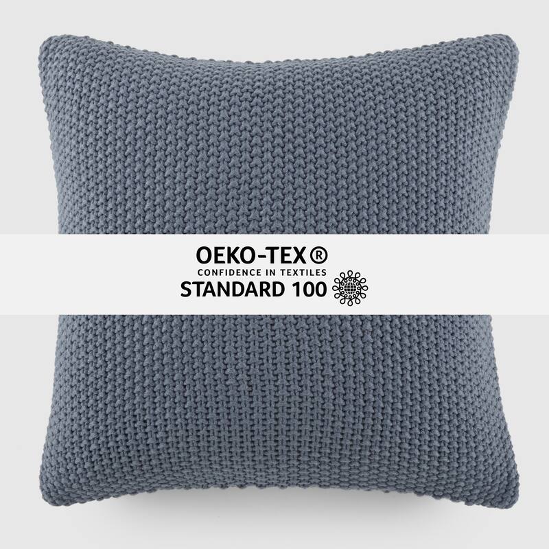 Seed Stitch Knit Acrylic Decor Throw Pillow