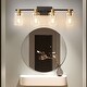preview thumbnail 2 of 6, Bathroom Vanity Lights 4 Lights Wall Mounted Mirror Wall Lights with Glass Cover