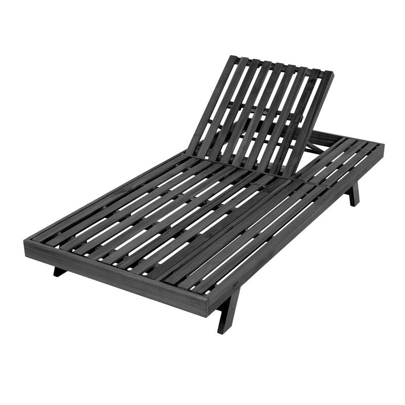 Christopher Knight Home- Olivia Outdoor Acacia Wood Adjustable Lounge Chaise