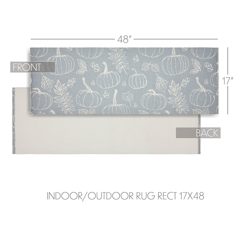 Silhouette Pumpkin Grey Indoor/Outdoor Rug Rect 17x48