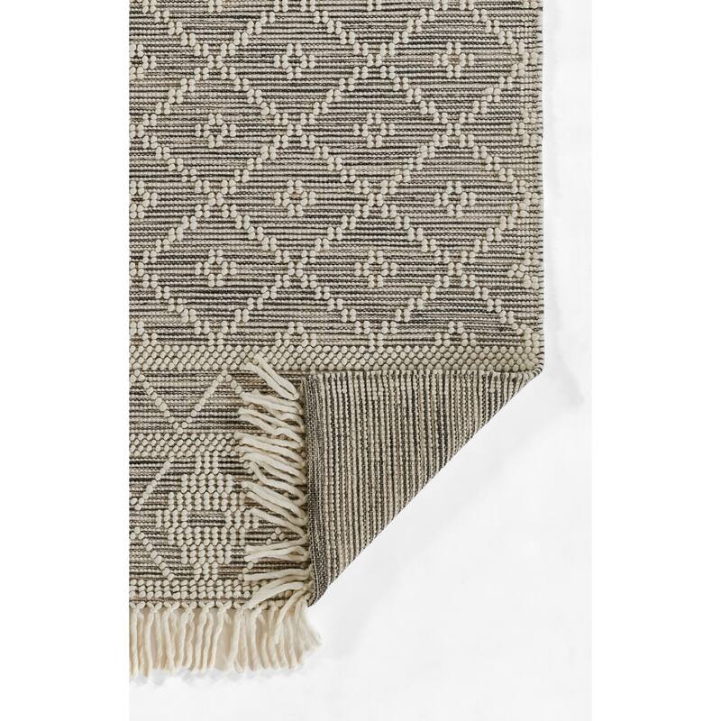 Momeni Boulder Hand Woven Wool and Cotton Geometric Area Rug