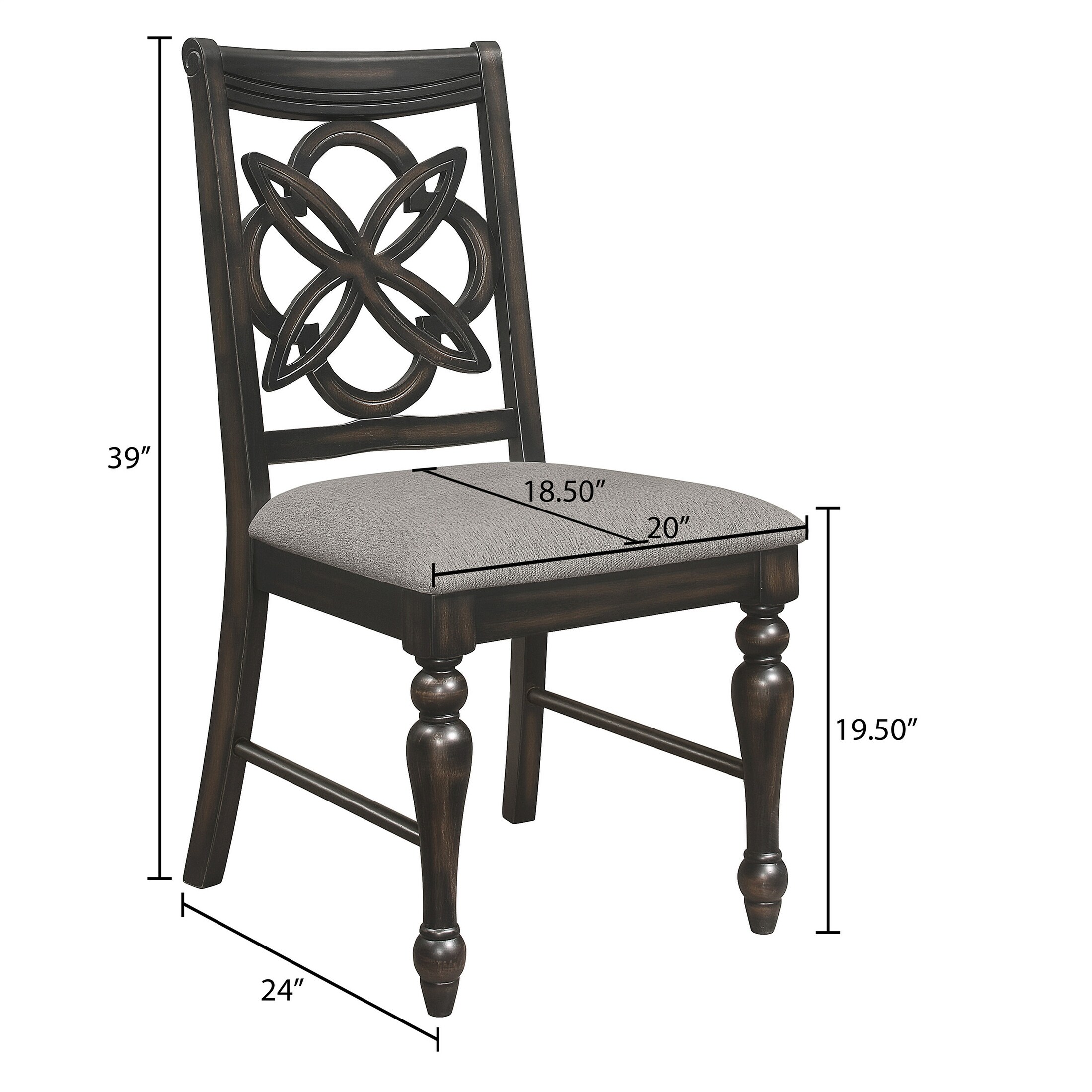 Two tone wood outlet dining chairs