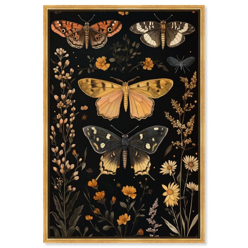 Winged Visitors II Canvas by Art Remedy - Gold - 10" x 15"