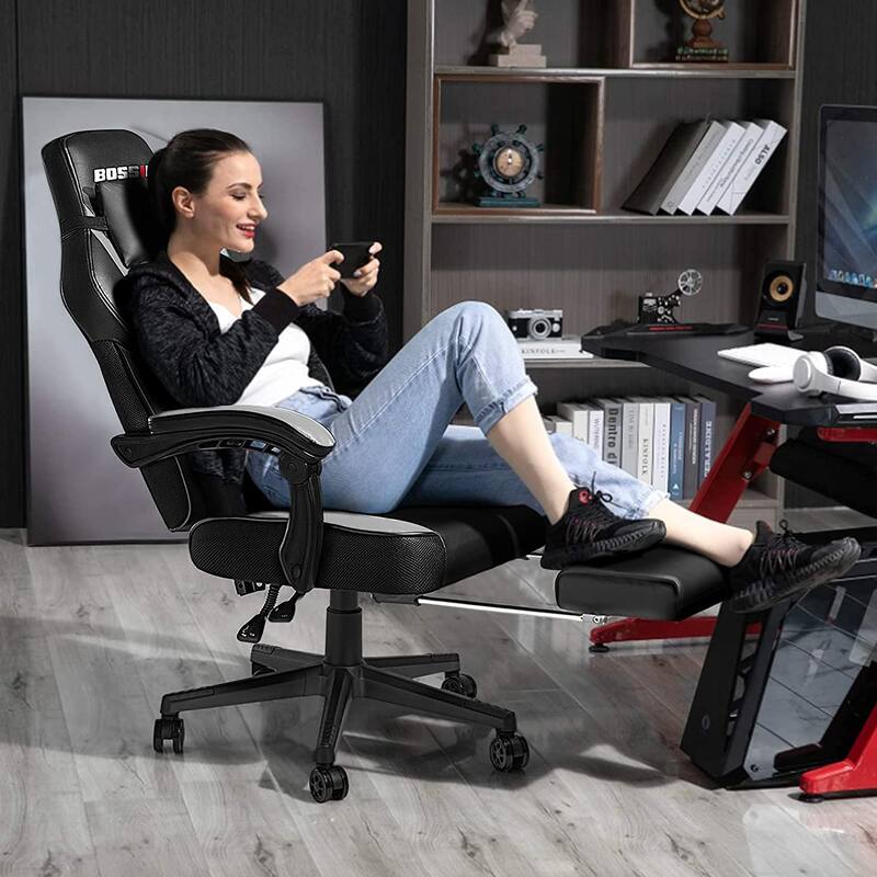 BOSSIN Racing Style Gaming Chair,400 lbs Big and Tall gamer chair High Back Computer Chair