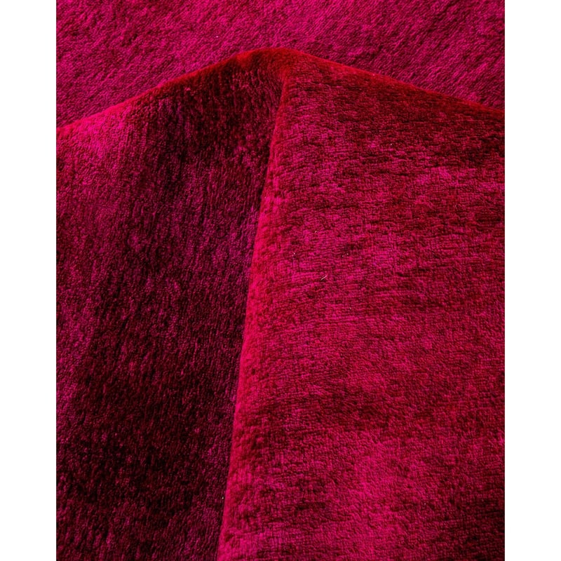 Overton Hand Knotted Wool Vintage Inspired Modern Contemporary Overdyed Pink Area Rug - 8' 3" x 10' 4"