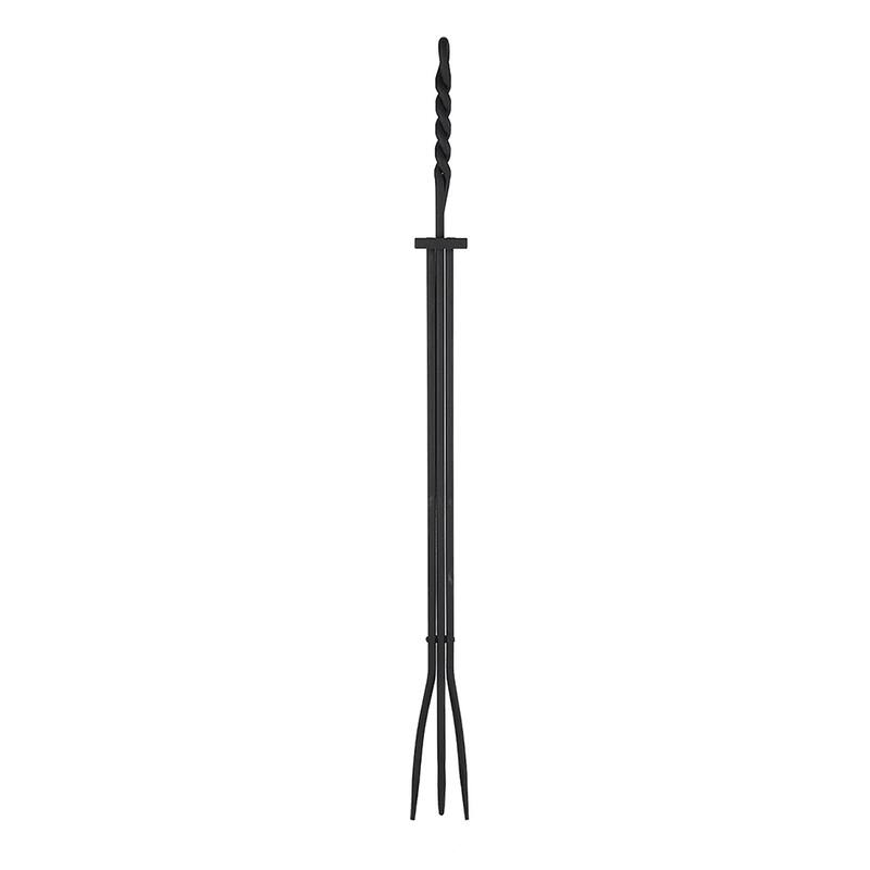 Achla Designs Extra Long Rope Design Fireplace Tongs, 36 Inch Tall, Black