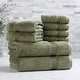preview thumbnail 95 of 138, Superior Heritage Egyptian Cotton Absorbent 8-Piece Towel Set Forest Green