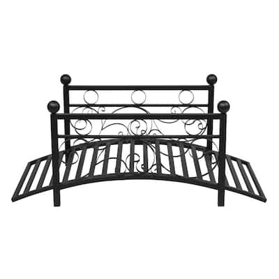 Garden Iron Bridge with Round Ball