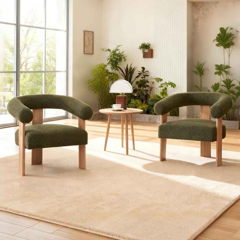 Accent Chair/Armchair Living Room Chair with Solid Wood Frame