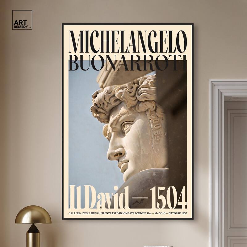 David in Marble Canvas by Art Remedy