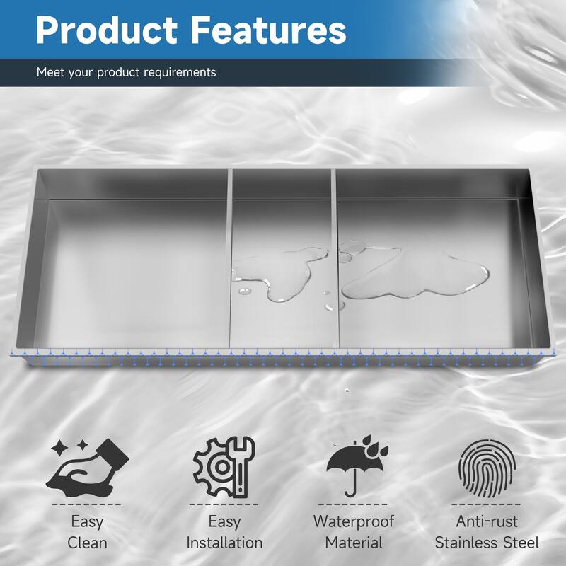 WIZ 12.8-inch W x 30.8-inch H x 4-inch D Stainless Steel Shower Niche