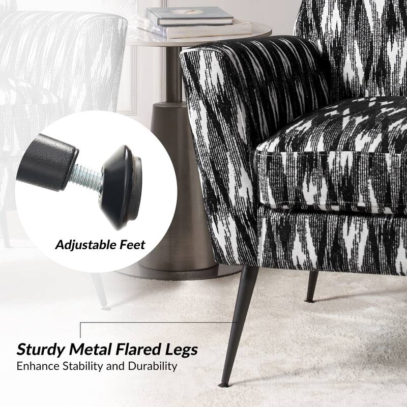 Silas Modern Armchair with Metal Legs by HULALA HOME