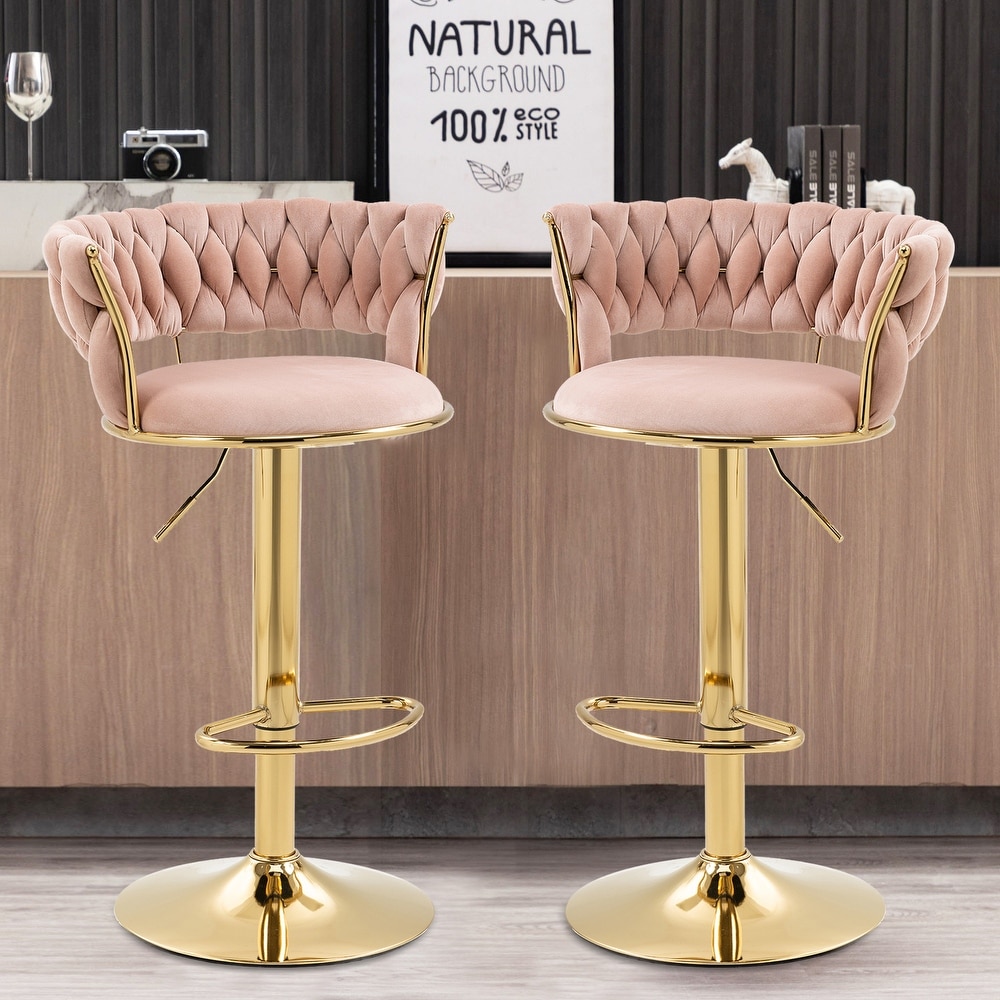 Pink high top stool chair