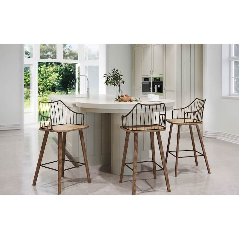The Gray Barn Winston 26" Fixed-Height Counter Stool