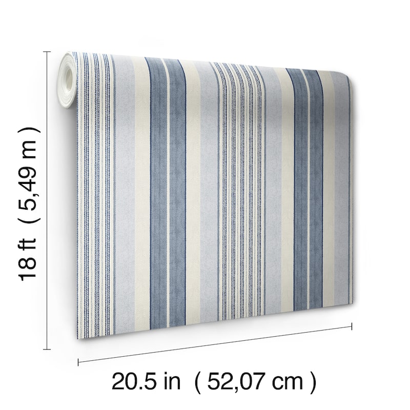 NuWallpaper Waverly Escot Blue Peel and Stick Wallpaper - N/A