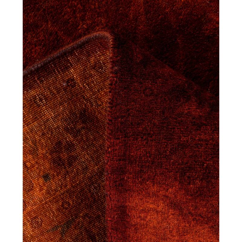 Overdyed One-of-a-Kind Hand-Knotted Area Rug - Orange - 3' 2" x 5' 1"